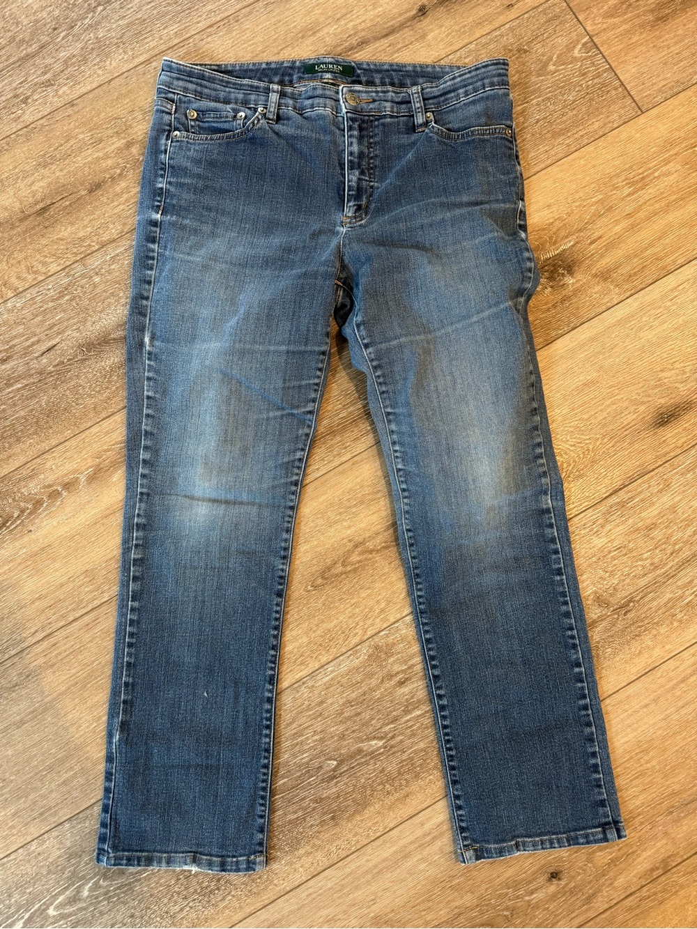 Lauren Ralph Lauren Premier Straight Jeans Size 8 Medium Wash